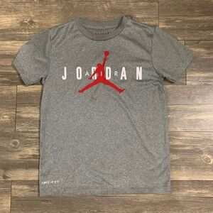 Jordan Kids Gray and Red Short Sleeve Tee